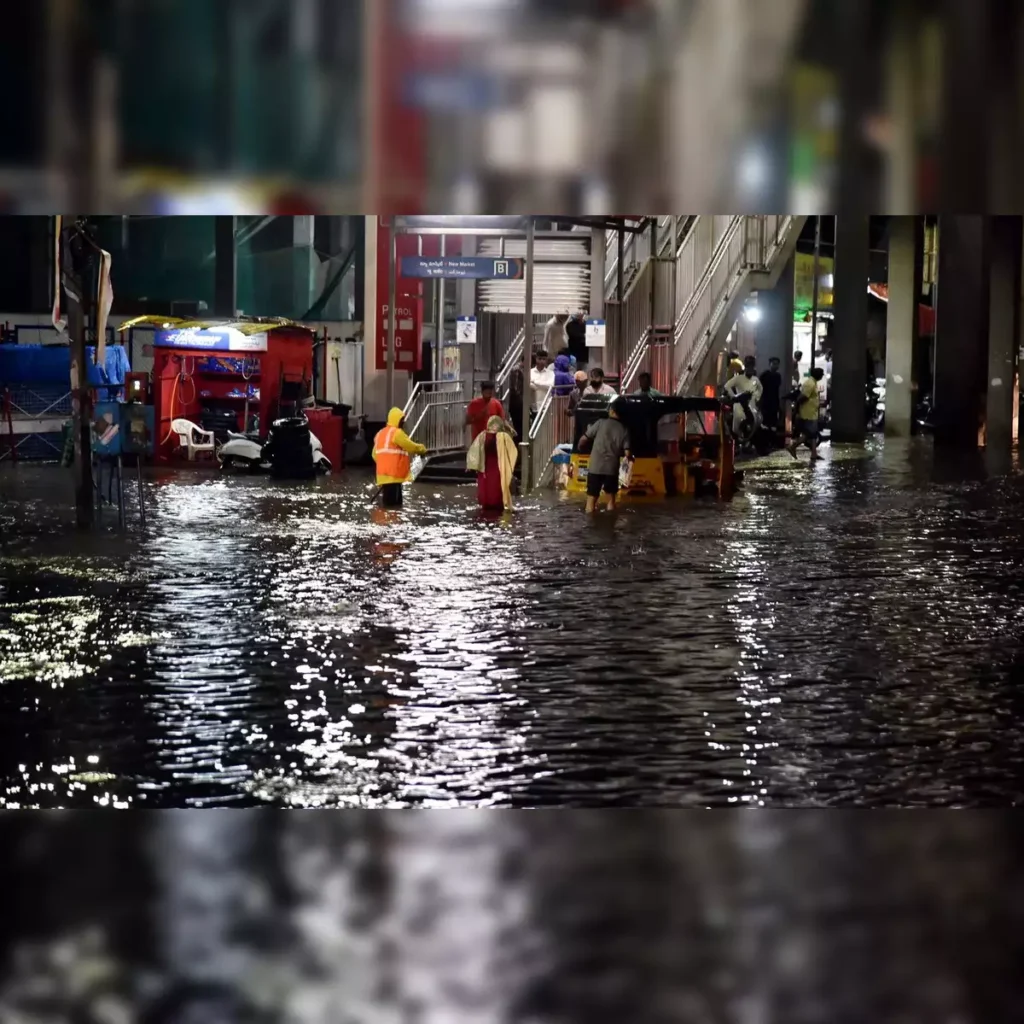 heavy rain lashes hyderabad flooding in several areas