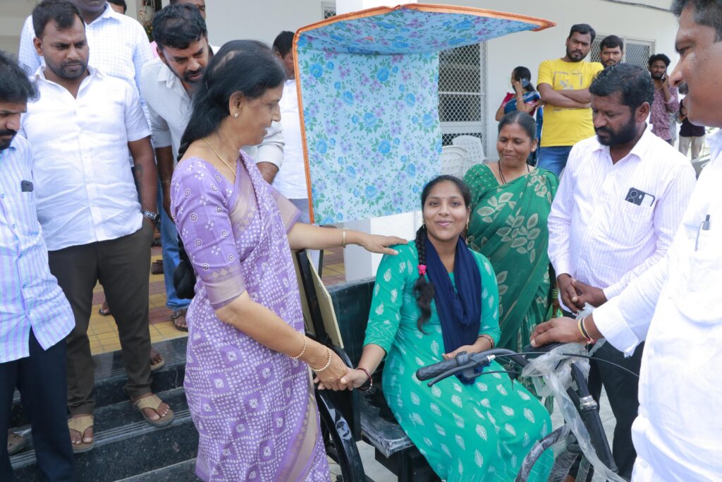 mla sabitha indra reddy distributed tricycle for disabled 2