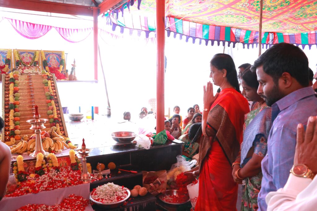 mla sabith indra reddy in ayyappa swamy padi pooja 1