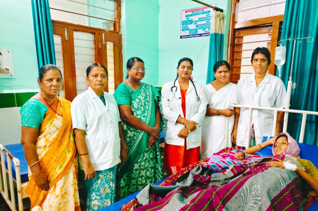 Dr. Ramya of Atmakur (S) PHC in Suryapet district showed great commitment by performing a successful delivery of a baby girl